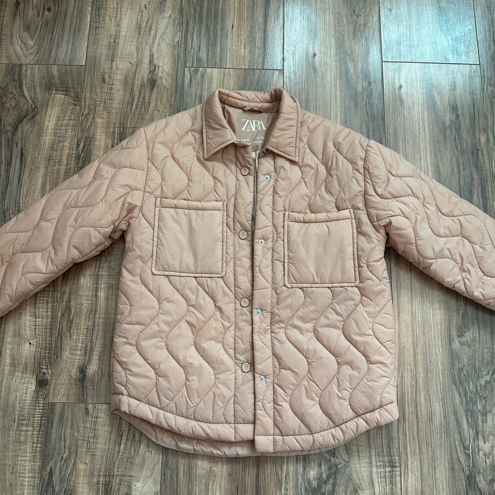 Zara Light Brown Quilted Jacket